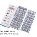 False Eyelash Set with Natural Tuft Silk Clusters - 10 Boxes, Custom Colors