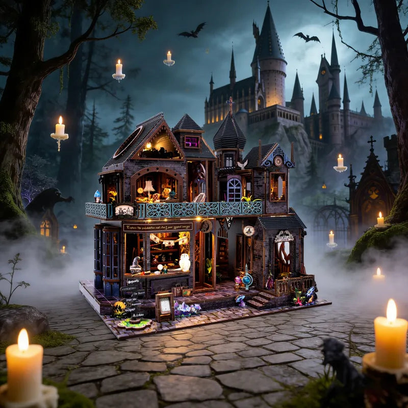 DIY Wooden Castle Book Nook Kit - 3D Dollhouse Model & Bookend Home Decor