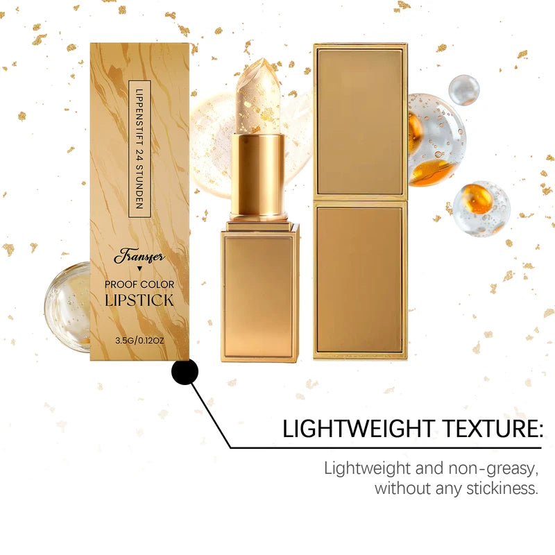 Color Changing Lipstick Lip Balm with Gold Flecks - Hydrating, Shine & Fade Lines