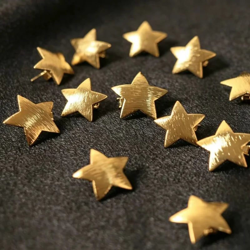 Bohemian Gold and Silver Star Hairpins 10-Piece Hair Accessories Set