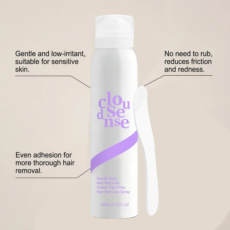 Painless Hair Removal Spray for Face, Arms, Body - Fast Acting & Skin Friendly