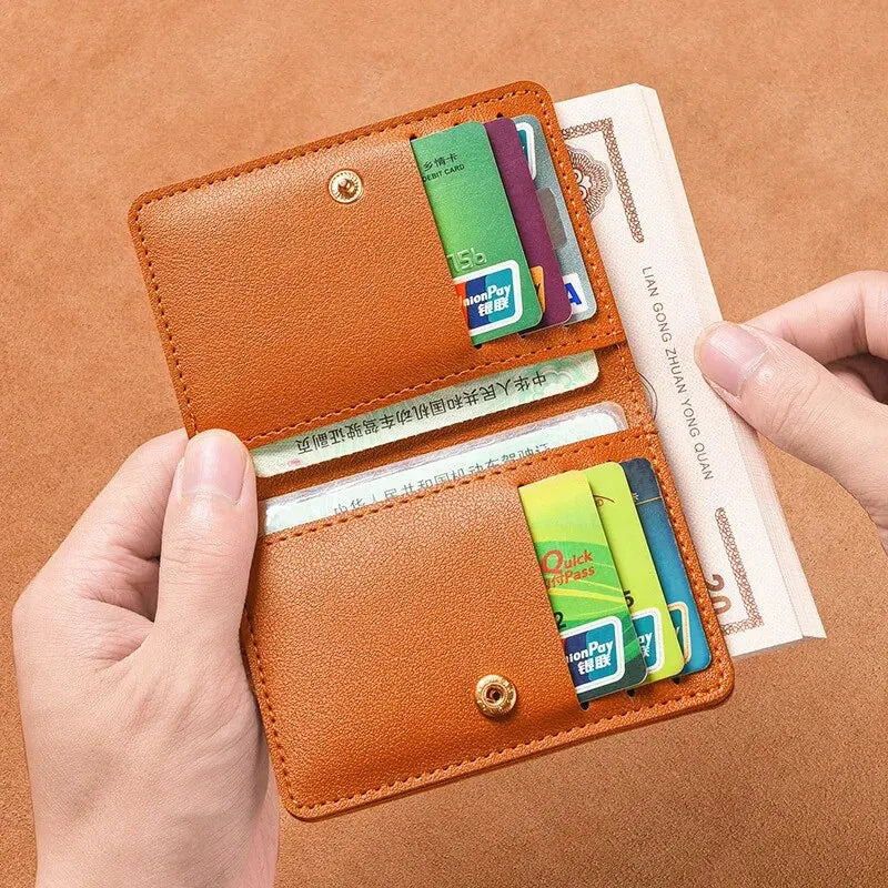 Ultra Thin PU Leather Wallet for Men and Women Credit Card Coin Purse