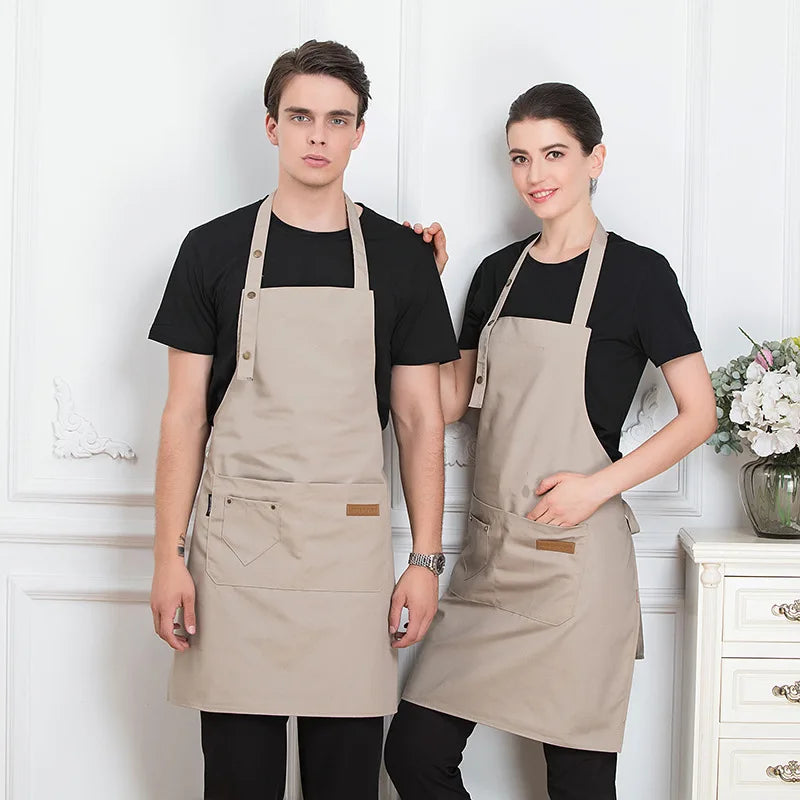 Lightweight Kitchen Apron for Women Men Chef Grill Restaurant Bar Uniform