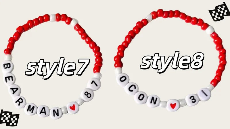 Handmade F1 Grid Inspired Beaded Friendship Bracelet Creative Gift