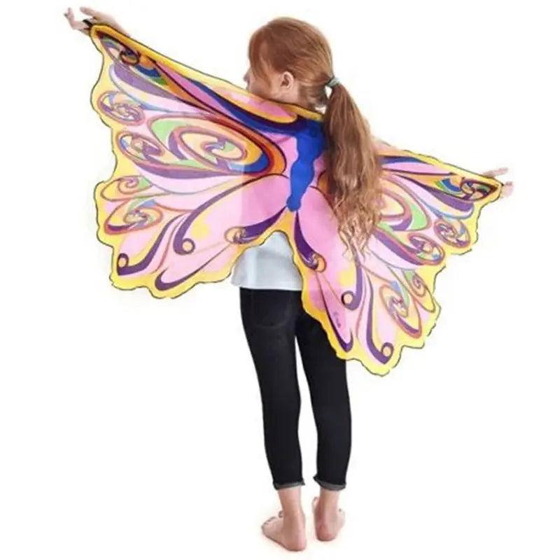 Kids Butterfly Costume Mask & Cloak Set for Halloween & Cosplay - Multiple Colors