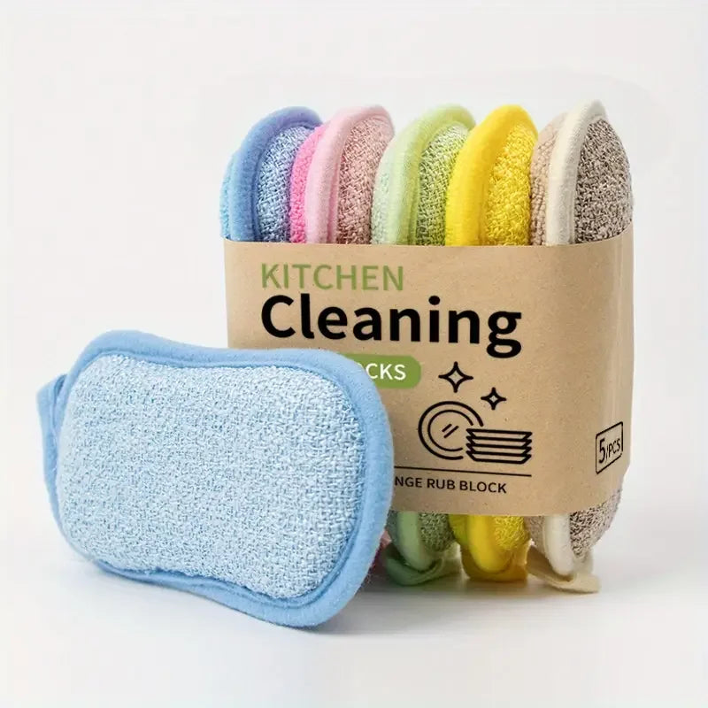Reusable Multi-Functional Cleaning Pads for Kitchen & Bathroom, Washable & Chemical-Free