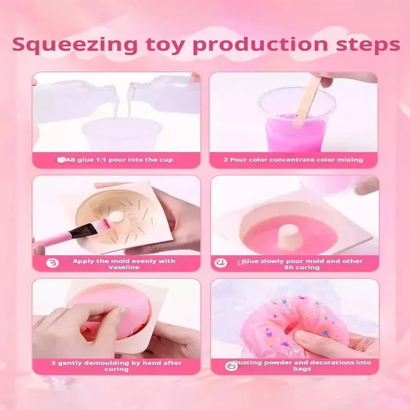 DIY Squishy Kit Set Liquid Gel for Kawaii Cat Claw Cartoon Characters