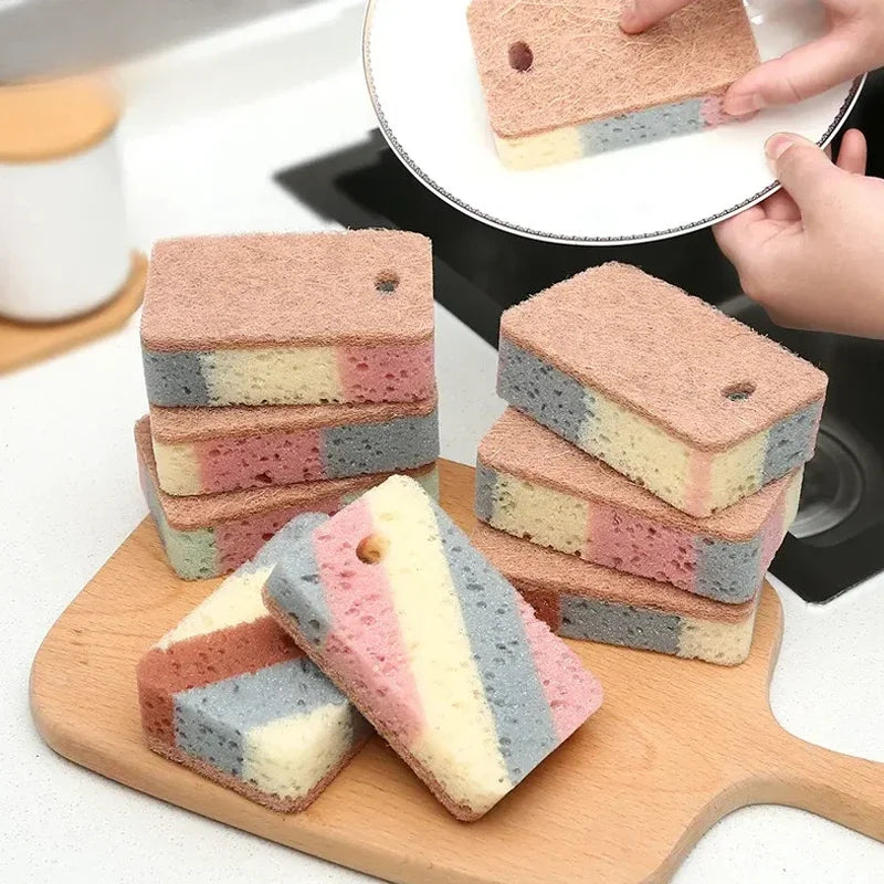 Nano Technology Cleaning Sponge Set - Multi-Purpose Kitchen & Bathroom Tools, Cotton & Wood Pulp, 5/10/20 Pieces