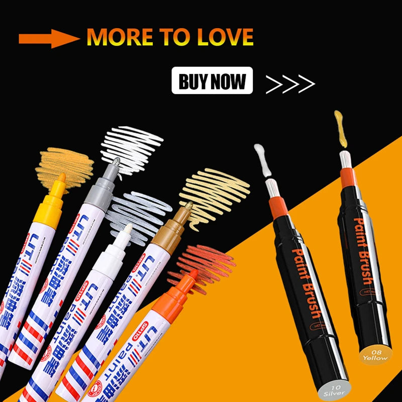 Car Paint Scratch Repair Pen for Coats, Touch Up & Oily Marks - Waterproof Paint Pencil