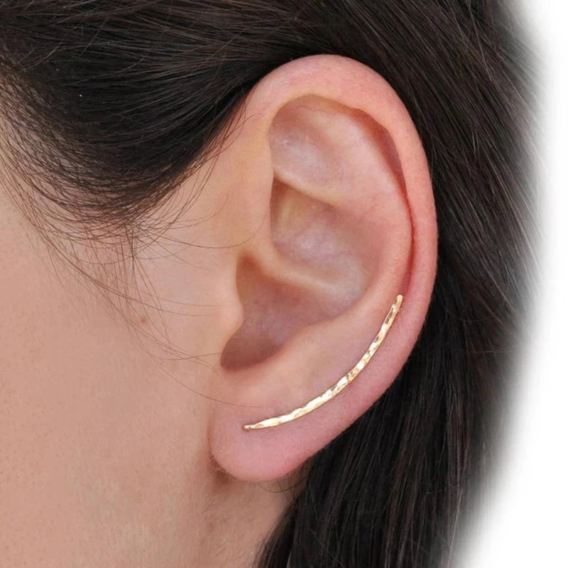 2pcs U-Shaped Clip Earrings Stainless Steel Ear Cuffs for Women Piercing Jewelry