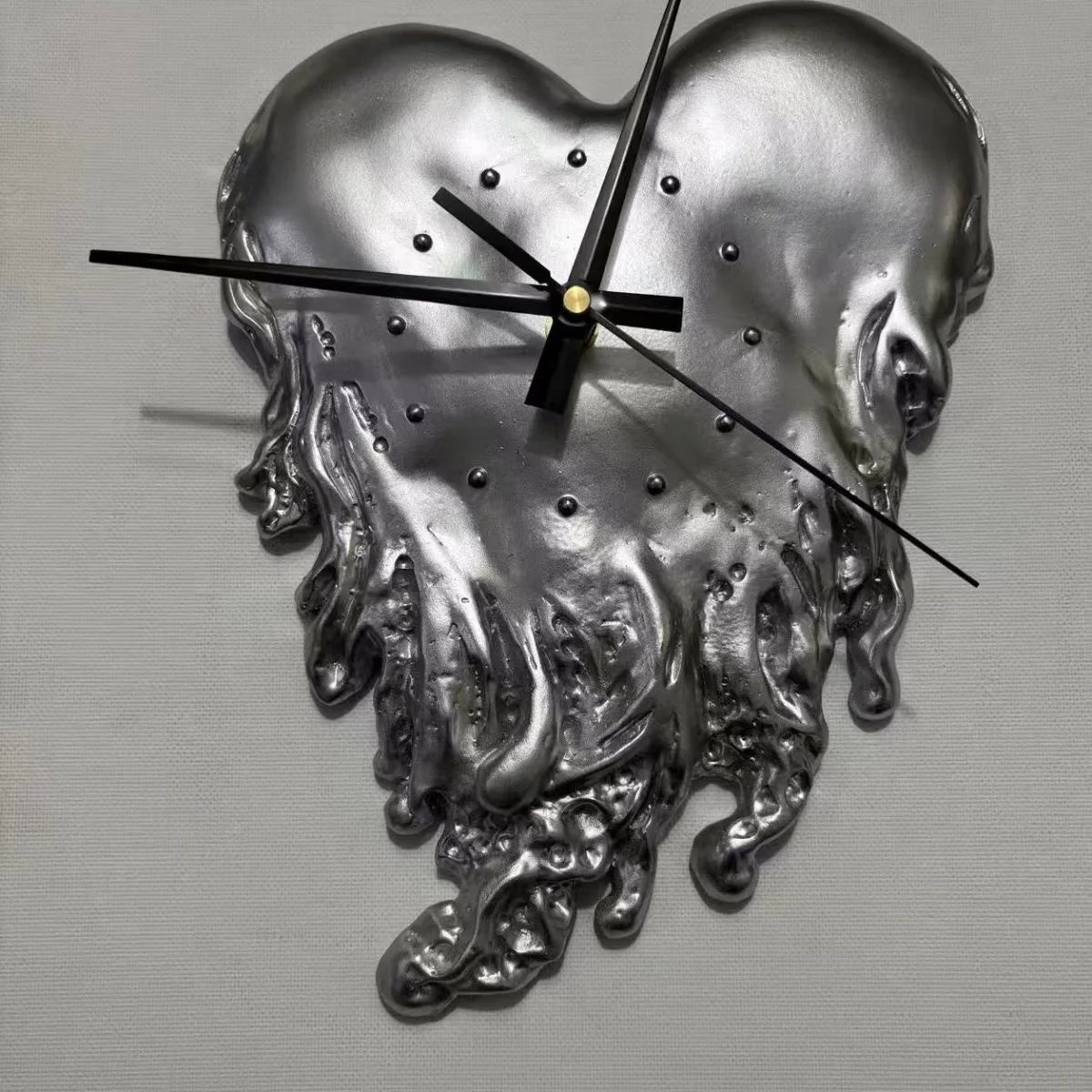 Heart Wall Clock Melting Love Shape Hanging Decor Modern Living Room Bedroom Gift