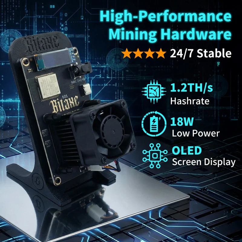 Crypto Mining Machine 1.1-1.2TH/s Open Source Bitcoin Miner with Power Supply