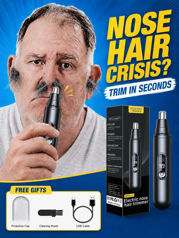 Rechargeable Nose Hair Trimmer for Men and Women - Electric Ear & Facial Grooming Razor