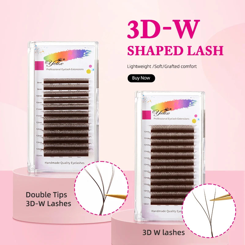 Eyelash Extension Fans 8-15mm C/D Curl Premade Faux Mink Lashes for Professional Makeup
