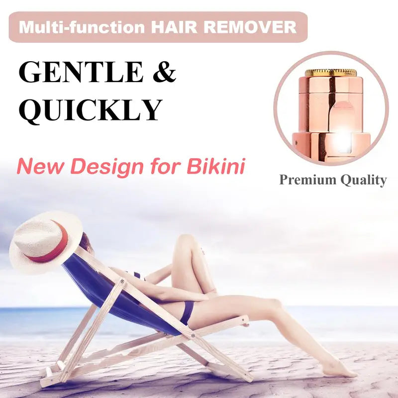 Electric Facial Hair Remover for Women with LED Light - Painless Portable Razor