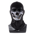 Ghost Skull Balaclava Face Mask for Cosplay & Gaming - Elastic Spandex, Mesh Eye Cover