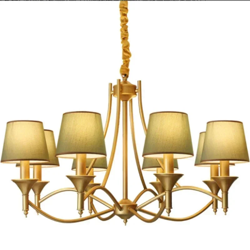 Vintage Pendant Light with Fabric Lampshade - E14 Indoor Ceiling Lighting for Living Room & Bedroom