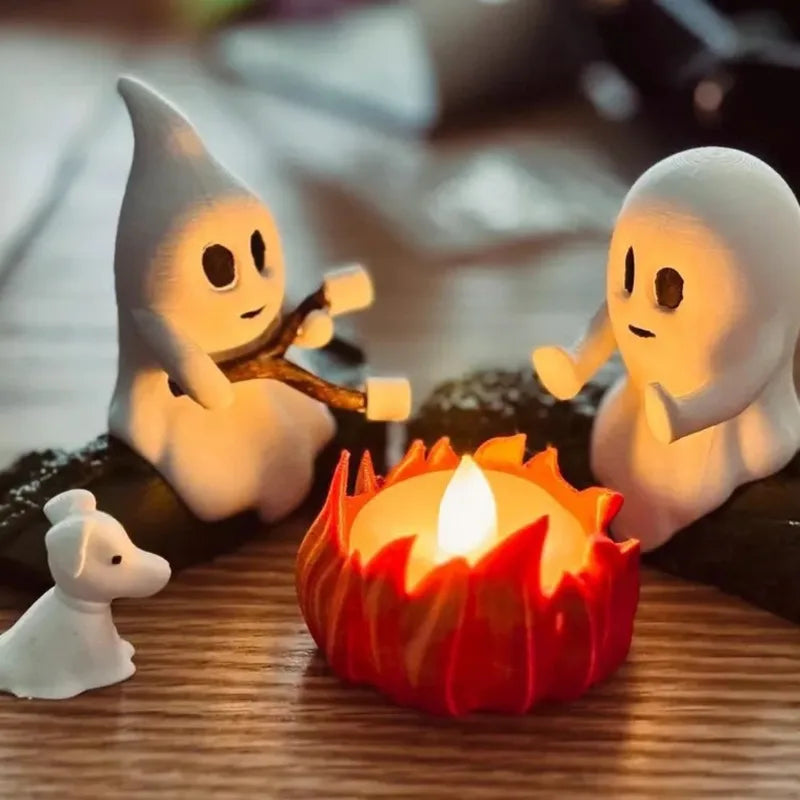 Halloween Ghost Campfire Decor Set Outdoor Haunted House Props Spooky Scene