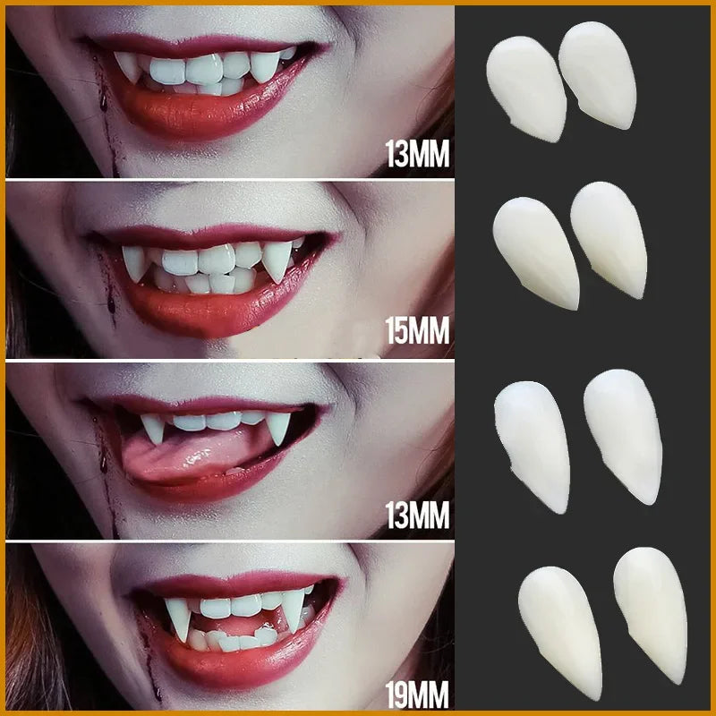 Halloween Vampire Teeth Fangs Prop Set - DIY Costume Cosplay Party Decorations