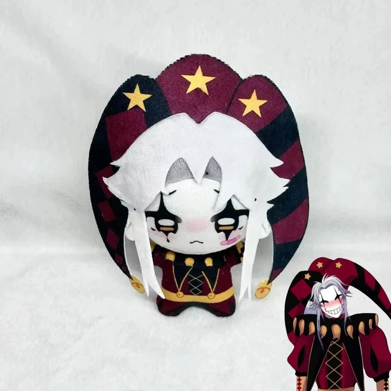Cute Circus Pierrot Cosplay Plush Doll Soft Cotton Figure Toy for Halloween & Carnival