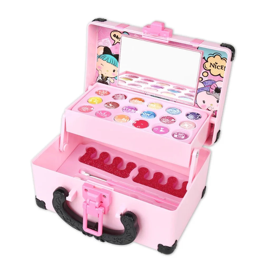 Children's Makeup Set with Lipstick and Eyeshadow - Safe Non-Toxic Cosmetic Toy for Girls