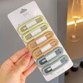 6PCS Versatile Morandi Color Hair Pins for Girls Women Kids - Hair Side Clips