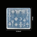 3D Baroque Pattern Gel Nail Art Mold Butterfly Moon Resin Sword Silicone Mold with Arrow Design