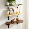 Irregular Wave Solid Wood Wall Rack - Nordic Style Wall Hanging Frame for Living Room & Bedroom Decor