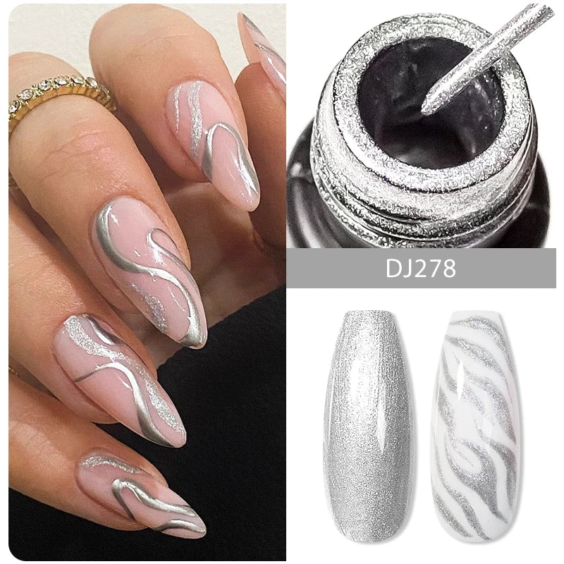 5ml Nail Gel Polish Line Art Kit - 28 Colors for UV & LED Nail Art