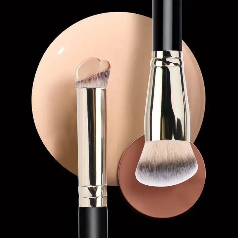 Professional Makeup Brush Set - Foundation & Concealer Brushes, 2 Pieces