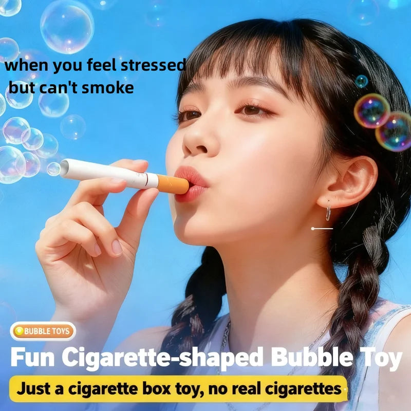 Funny Creative Toy Cigarette Case Bubble Liquid Smoke Prop Portable Novelty Accessory