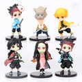 6PCS Anime Demon Slayer Action Figures Set - PVC Model Toys for Collectors