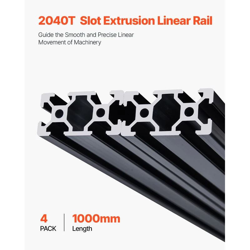 Aluminum Extrusion Linear Rail 4-5 pcs 1000mm-2000mm for 3D Printer CNC DIY