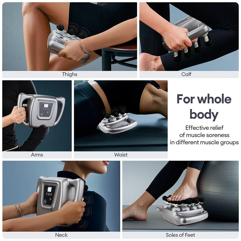 24-Head Fascia Gun with 9 Modes High Frequency Vibration Body Massager