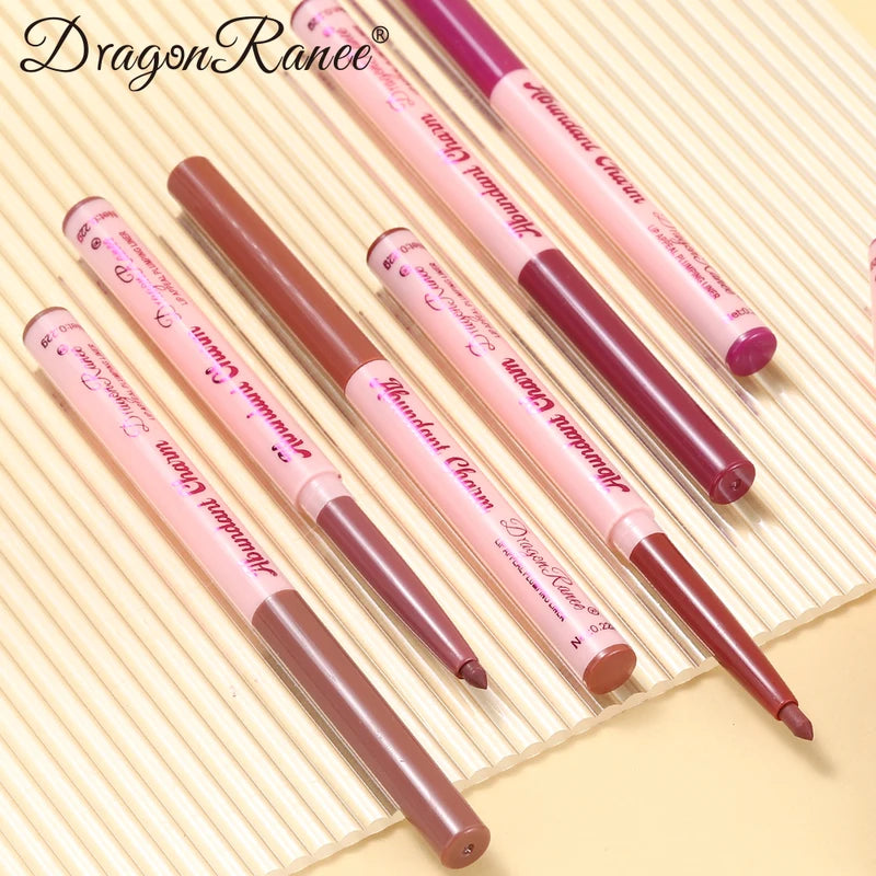 12 Colors Matte Waterproof Lip Liner Pencil - Long Lasting, Nude & Bright Shades