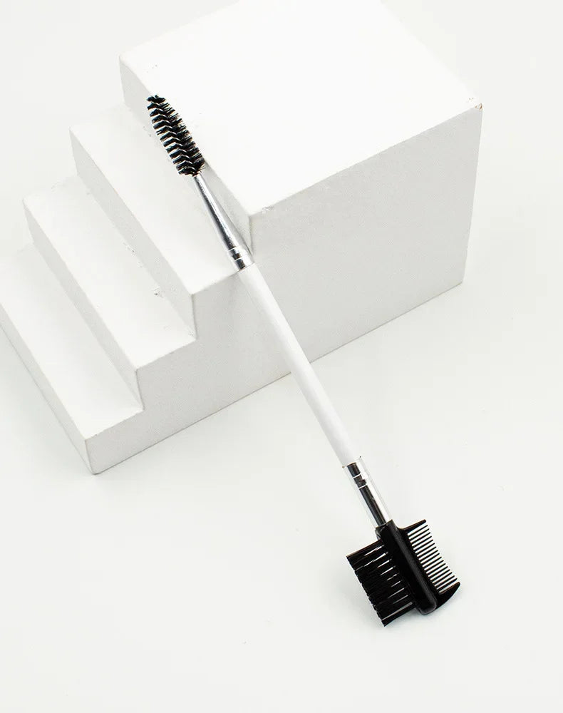 Double Ended Eyebrow & Eyelash Brush Comb Makeup Tool - Professional Cosmetic Applicator