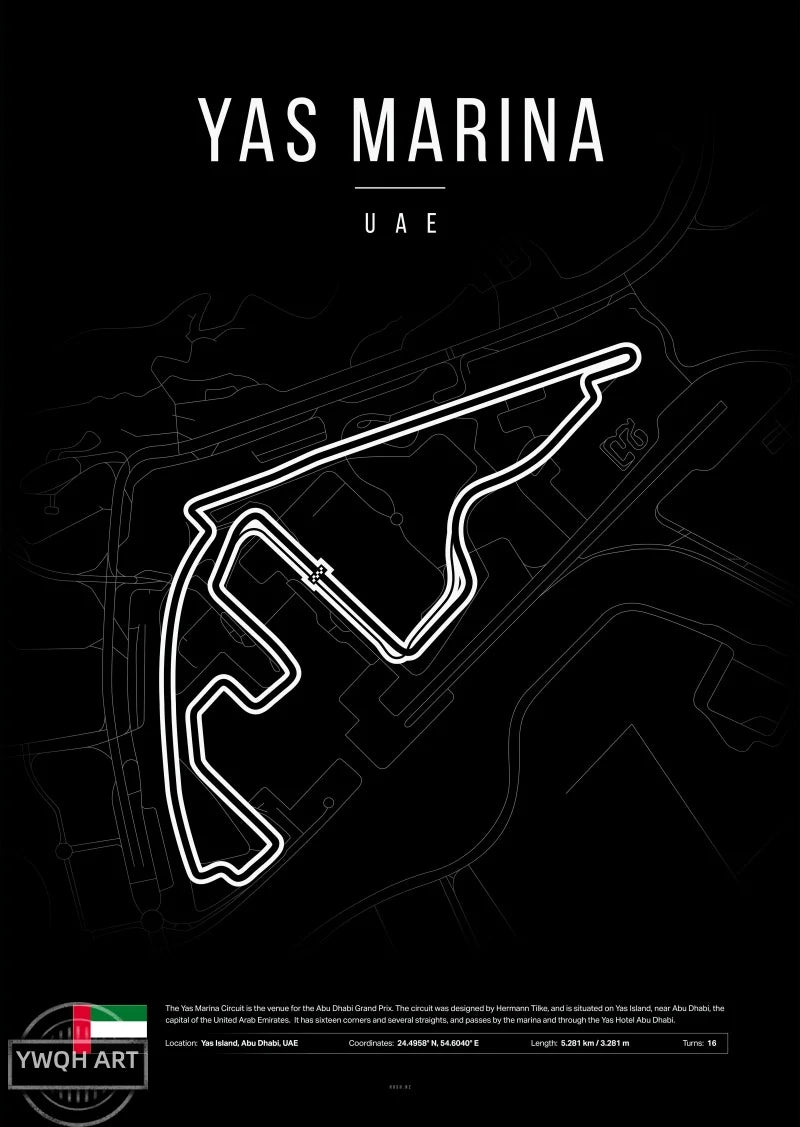 Formula One Race Track Wall Art Canvas Poster - Home Decor
