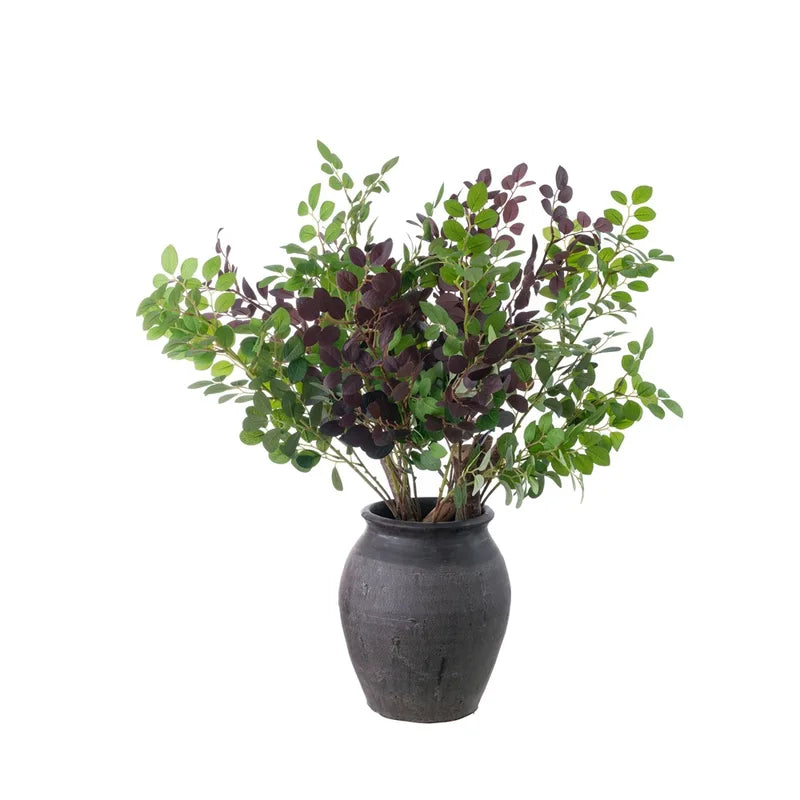 27-Inch Artificial Red Loropetalum Leaves Faux Flowers for Home & Wedding Decor
