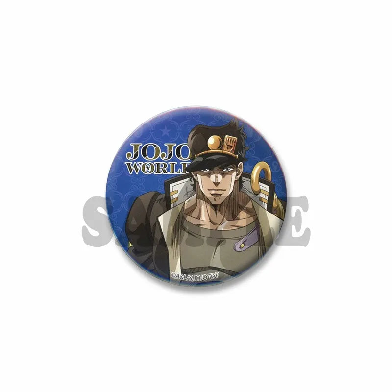 Lapel Pins Cartoon Characters Jotaro Kujo & Joseph Joestar Button Badges Jewelry Accessories