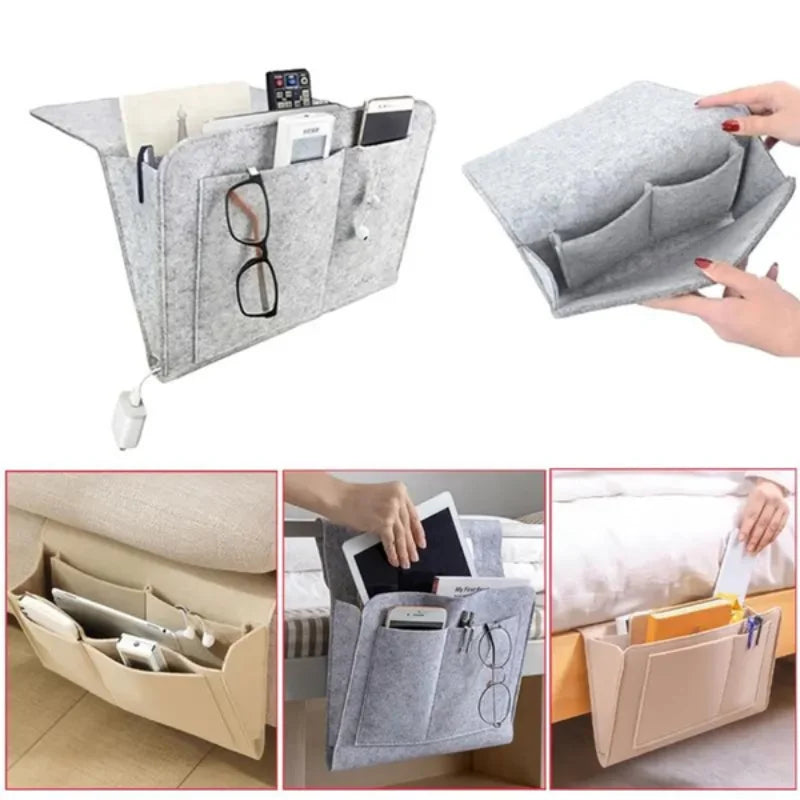 Hanging Bedside Storage Bag for Mobile Phones, Remote Controls & Household Items