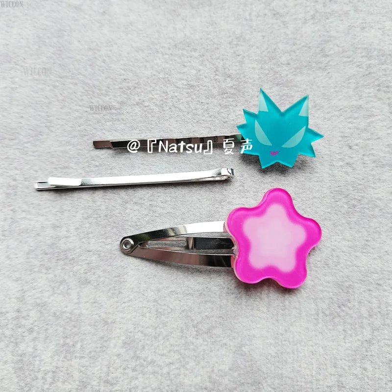 Cute Kawaii Pink Flower Hair Clip for Cosplay & Costume Accessories