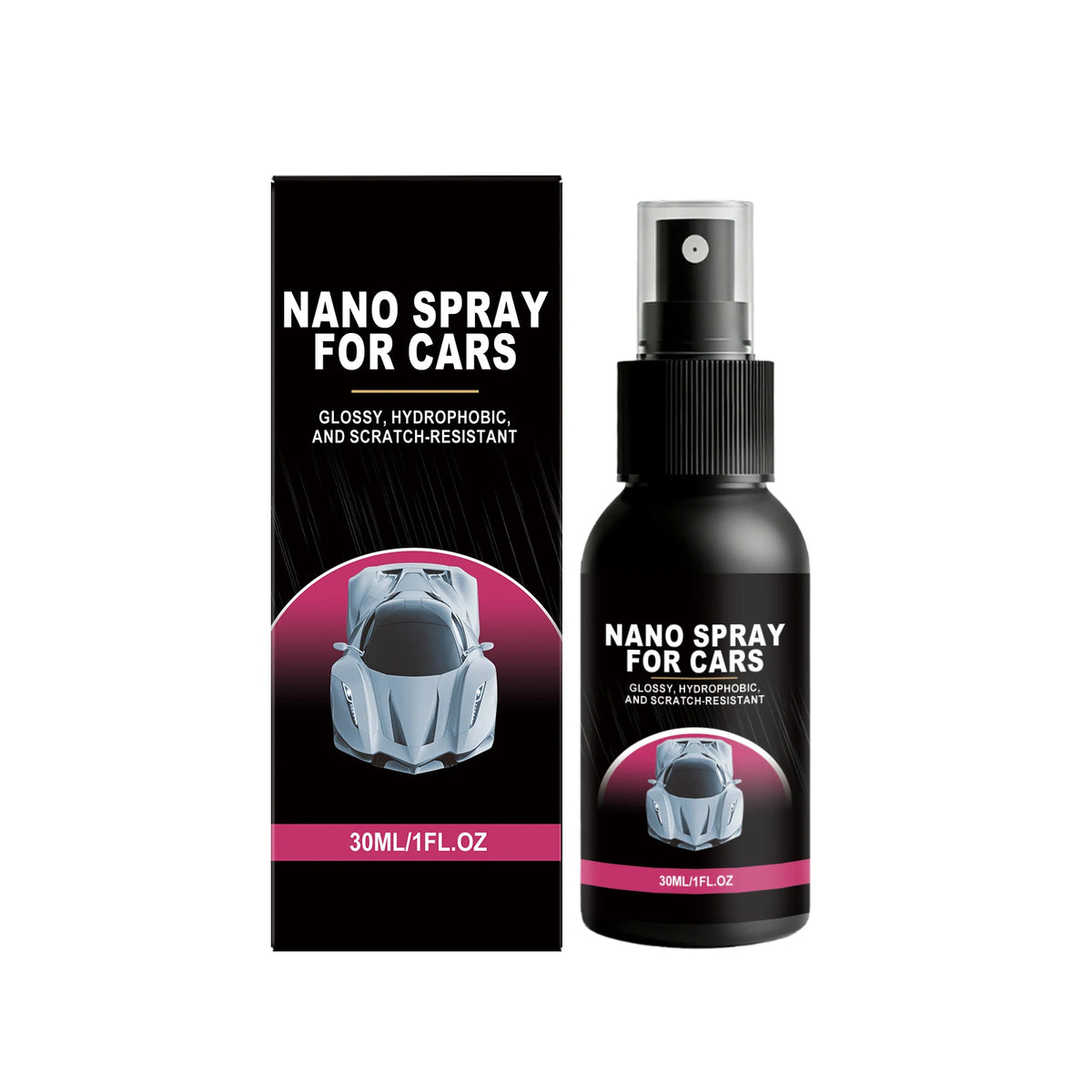 Hydrophobic Car Coating Spray - Gloss Finish & Water Repellent Auto Protection Kit