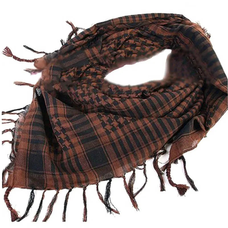 Summer Women Men Tactical Arab Scarf Lightweight Hijab Spring Army Plaid Head Wrap
