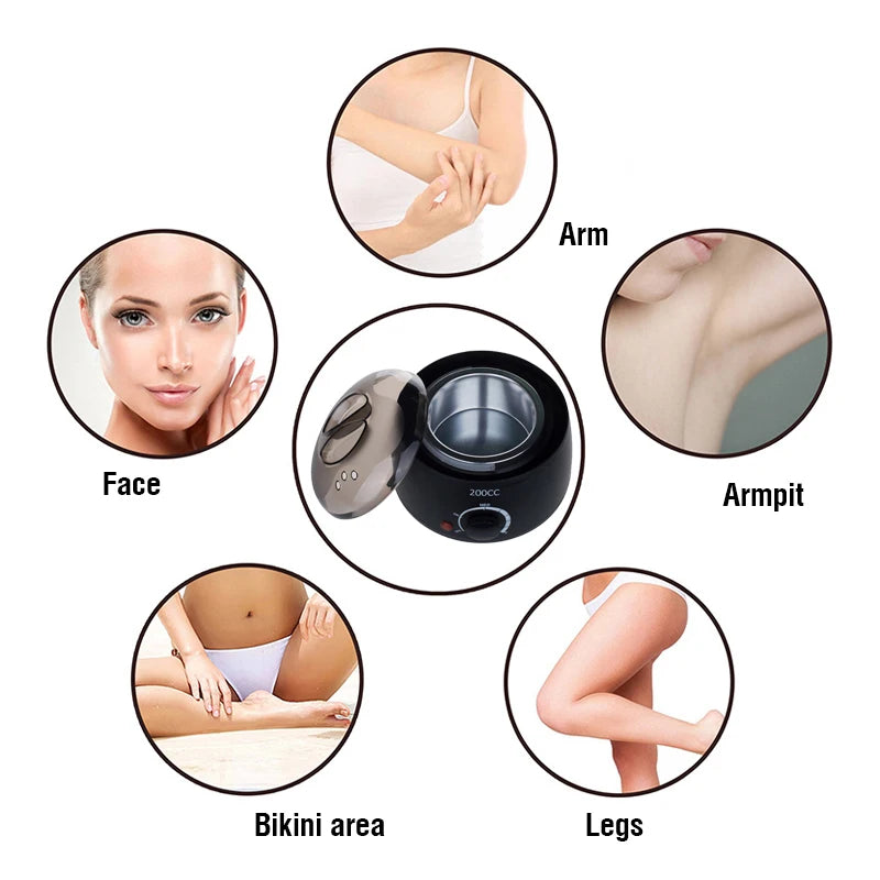 Wax Heater for Hair Removal Waxing Warmer Dipping Pot Machine - Multiple Colors