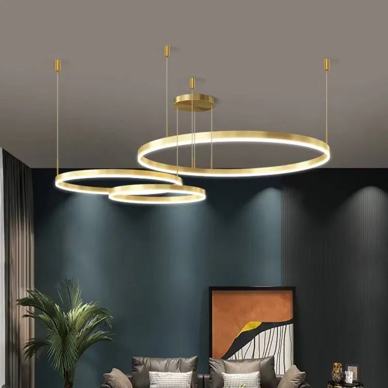 Nordic Style Modern Pendant Light for Living Room, Adjustable LED Lighting