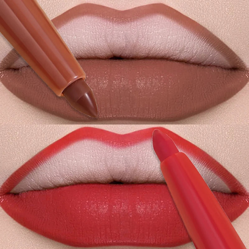 Waterproof Matte Lip Liner Pencil - Long-Lasting, Not Easy To Fade, 12 Colors