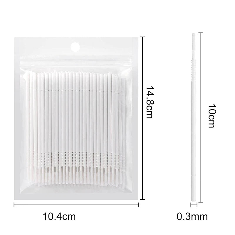 100pcs Micro Makeup Brush Set for Lash Extensions and Precision Application