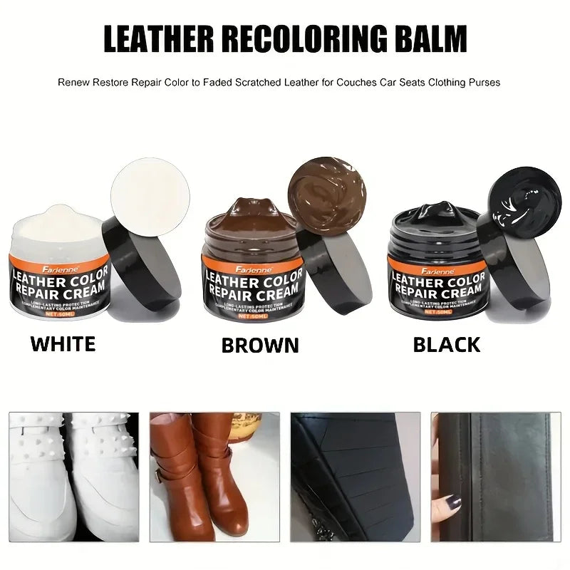 Leather Coloring Paste Multi-Color for Shoes Bags Sofas - Repair & Restore