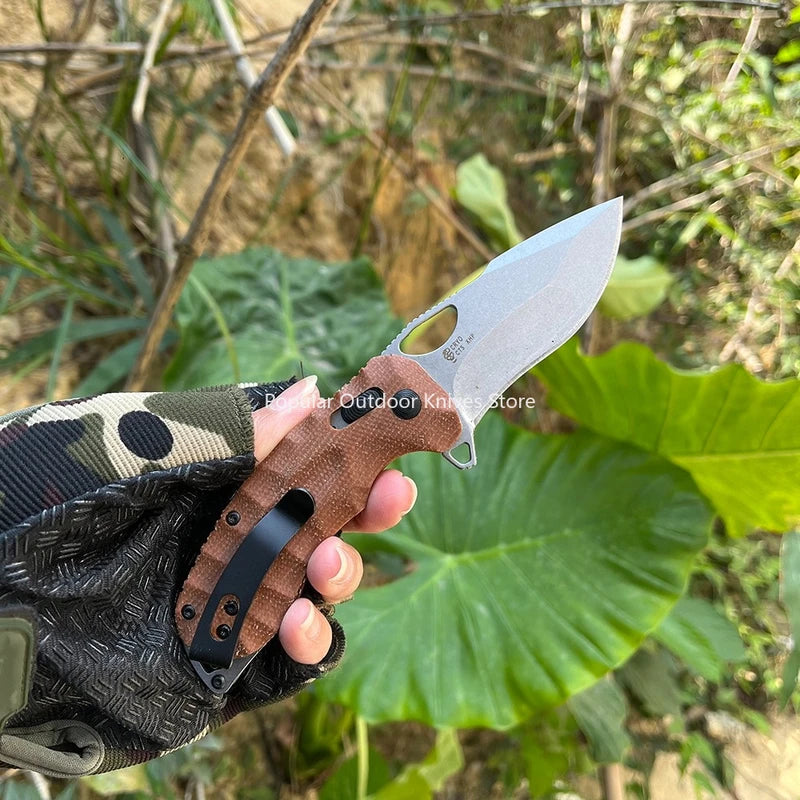 Survival Folding Knife with Belt Clip - Camping and Outdoor Multi-Tool