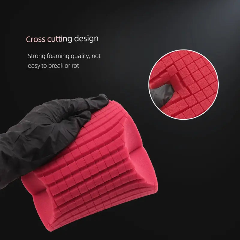 Car Wash Sponge Scratch-Free Durable Cross Cut Grid Cleaning Tool for Auto